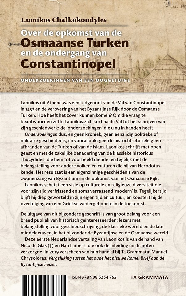 Over de opkomst van de Osmaanse Turken en de ondergang van Constantinopel
