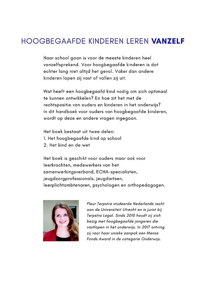Hoogbegaafde kinderen leren vanzelf