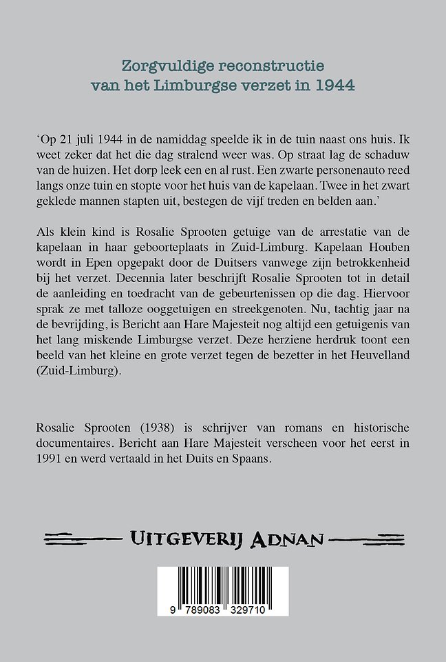 Bericht aan Hare Majesteit