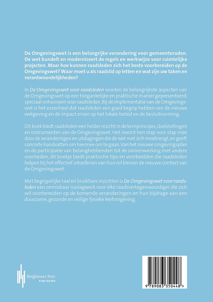 De Omgevingswet voor raadsleden