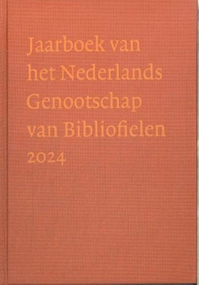 Jaarboek van het Nederlands Genootschap van Bibliofielen 2024