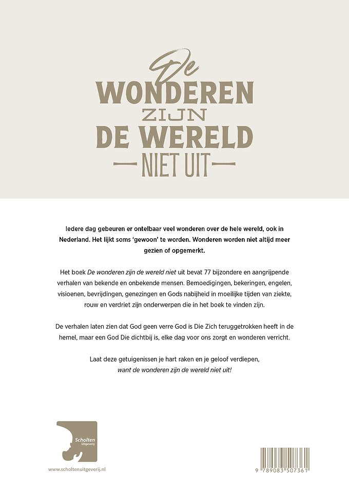 De wonderen zijn de wereld niet uit