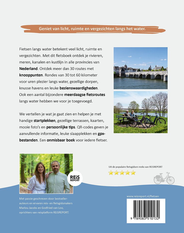 Fietsen langs het water in Nederland