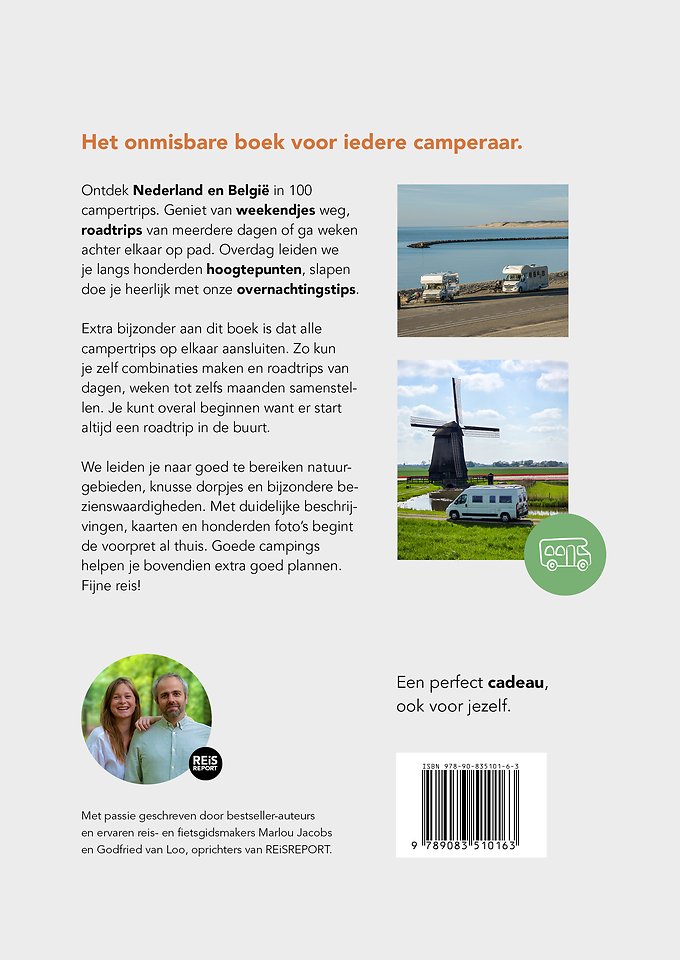 De 100 mooiste campertrips van Nederland & België