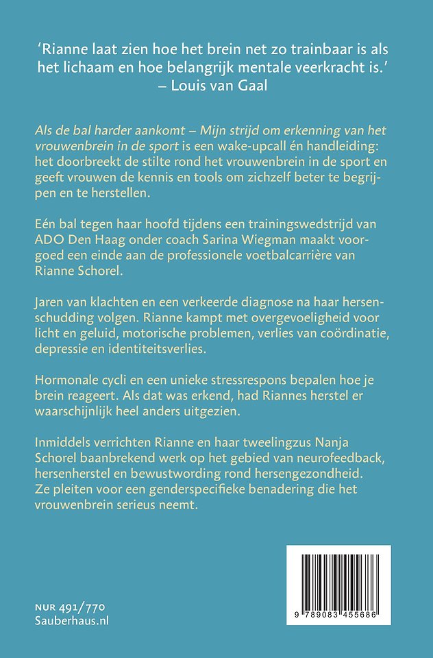 Als de bal harder aankomt