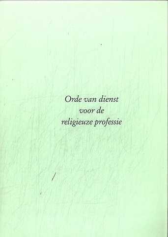 Orde van dienst voor de religieuze professie