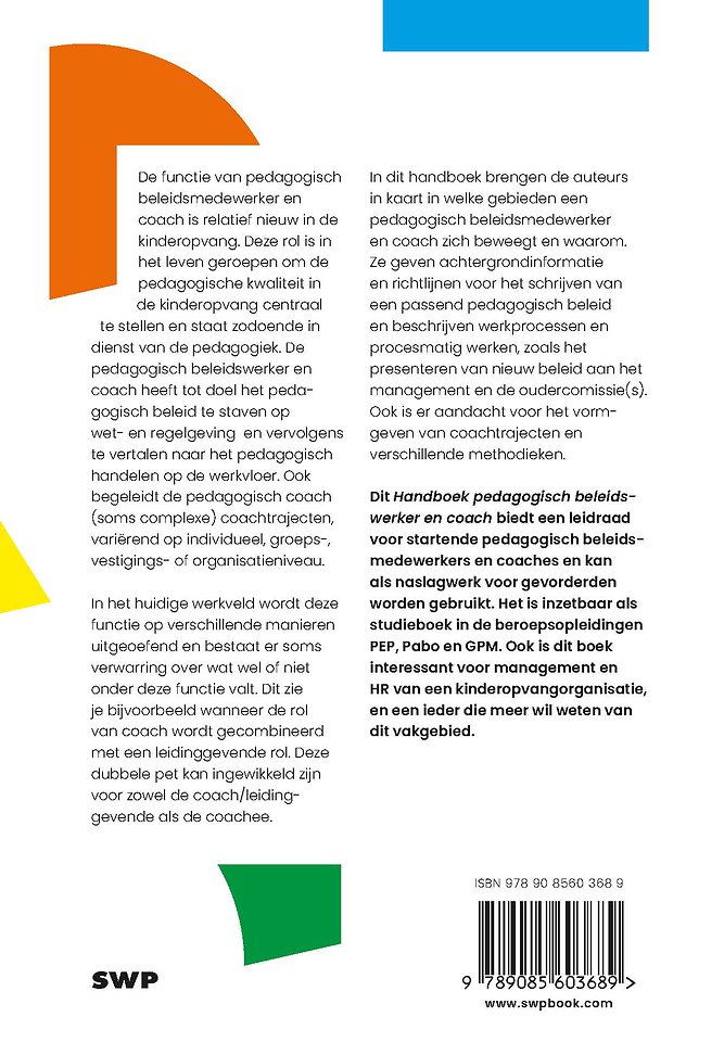 Handboek pedagogisch beleidswerker en coach