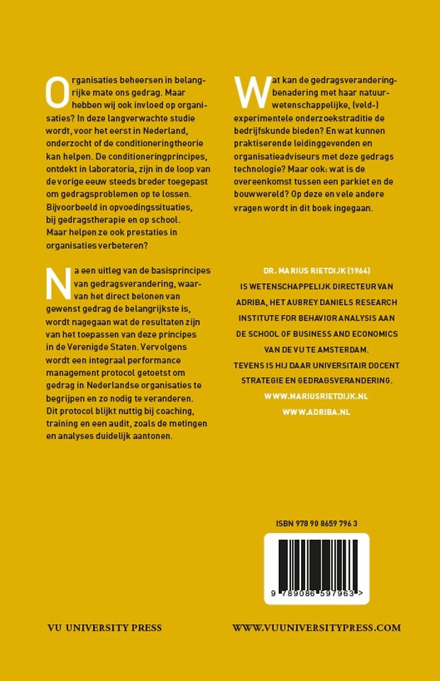 Organisaties conditioneren