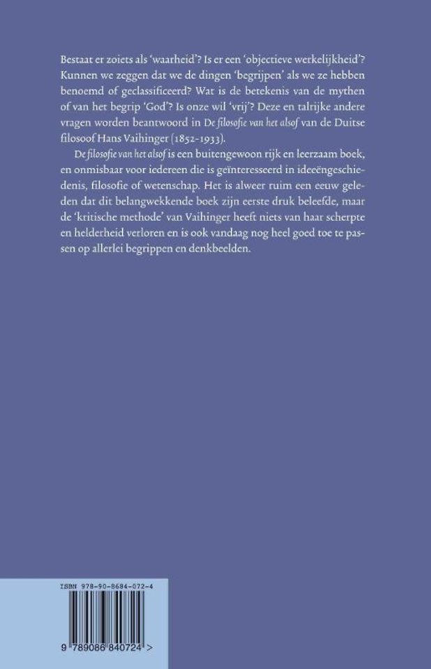 De filosofie van het alsof