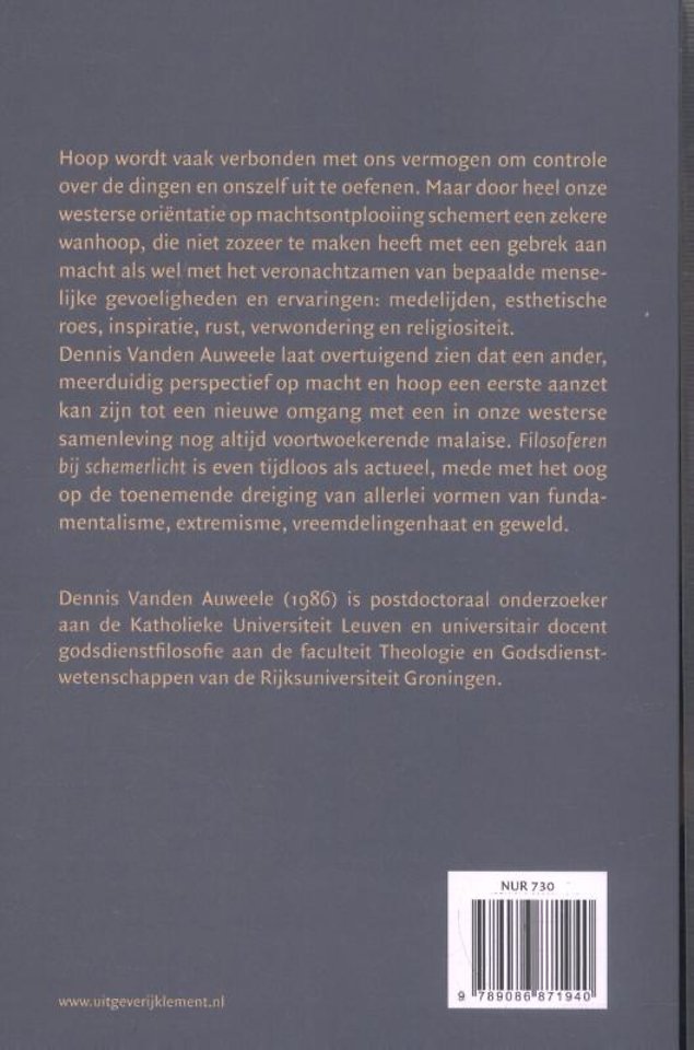 Filosoferen bij schemerlicht