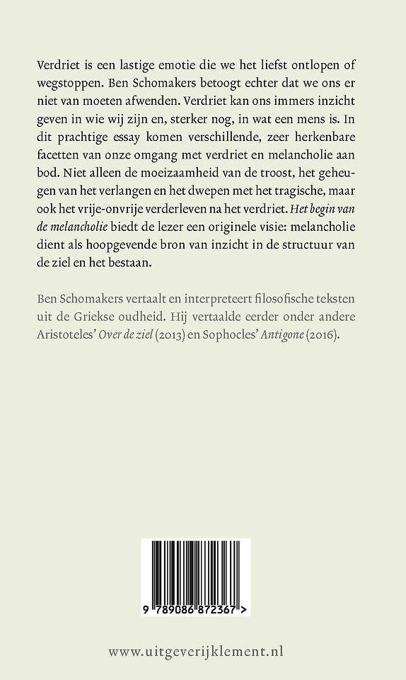 Het begin van de melancholie