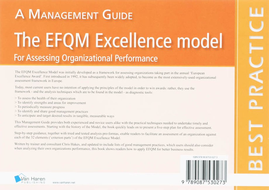 The EFQM excellence model for assessing organizational performance