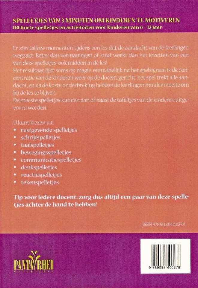 Spelletjes van 3 minuten om kinderen te motiveren