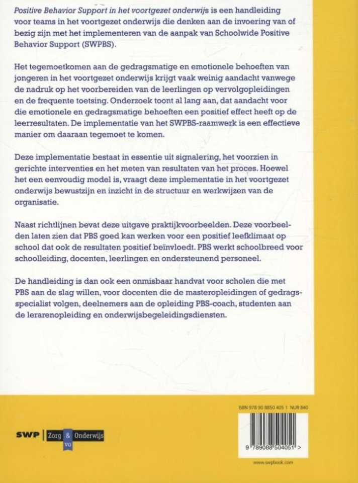 Positive behaviour support in het voortgezet onderwijs