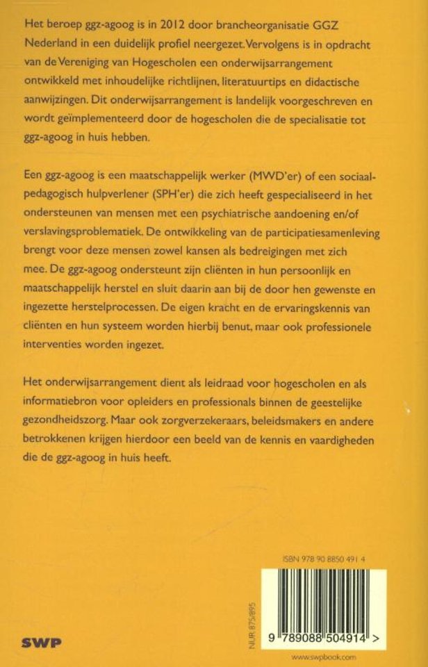 Afstudeerrichting GGZ-agoog