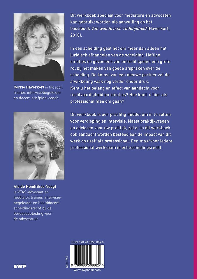 Werkboek van woede naar redelijkheid: voor advocaten en mediators