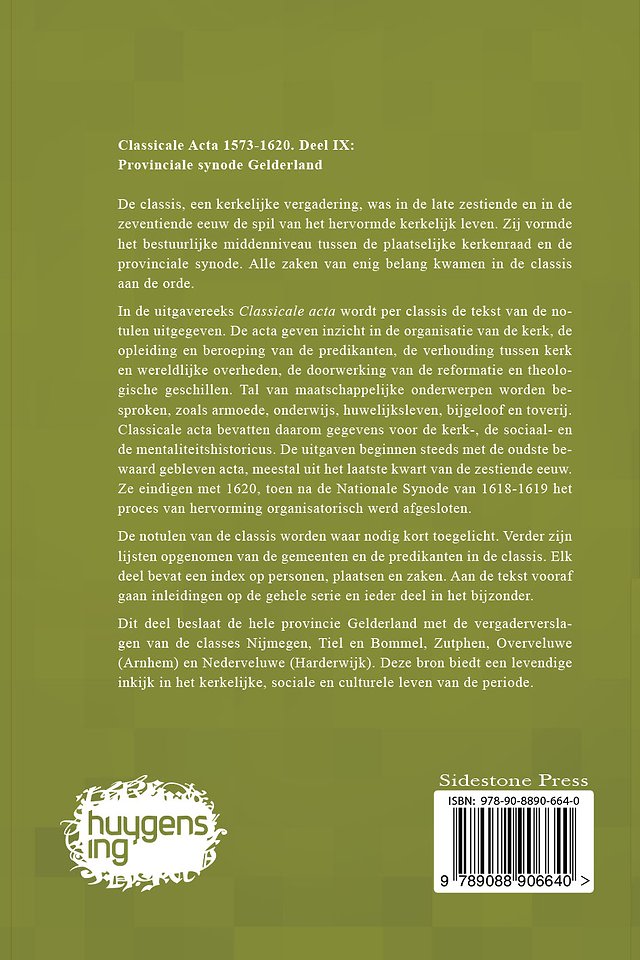 Classicale Acta 1573-1620 IX Band 1