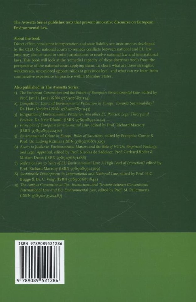 National Courts and EU Environmental Law