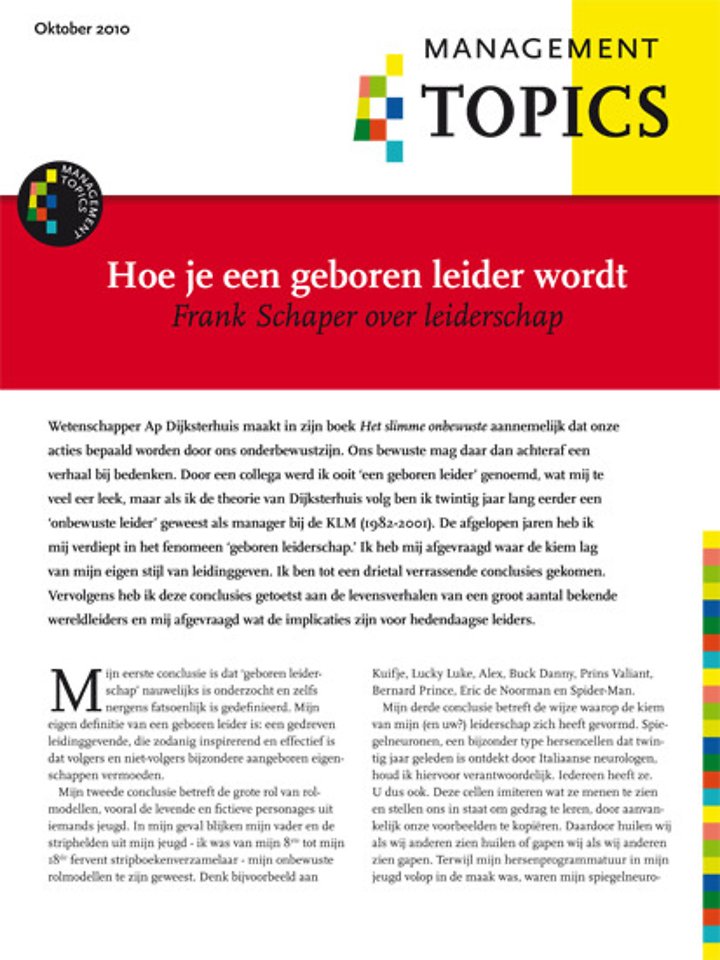 Frank Schaper over leiderschap (Management Topics) Frank Schaper over leiderschap (Management Topics)
