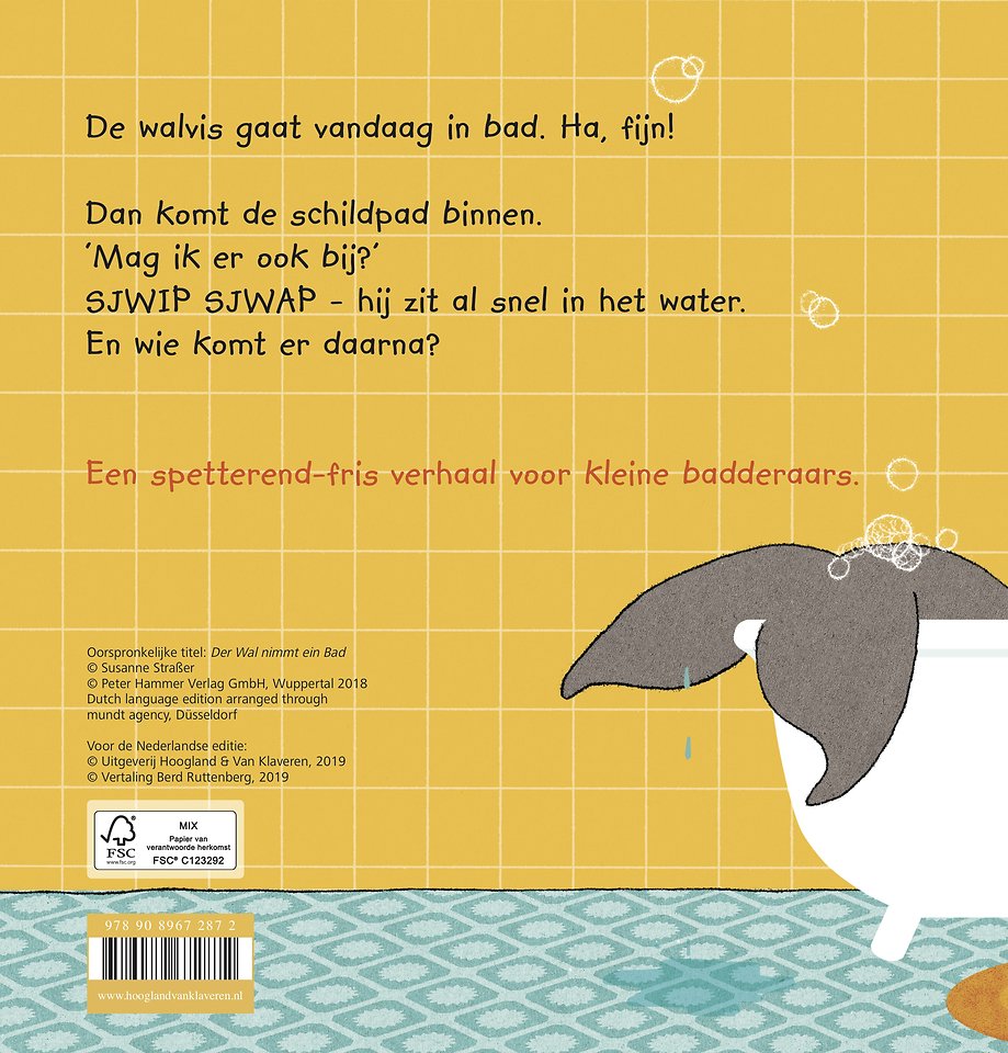De walvis gaat in bad