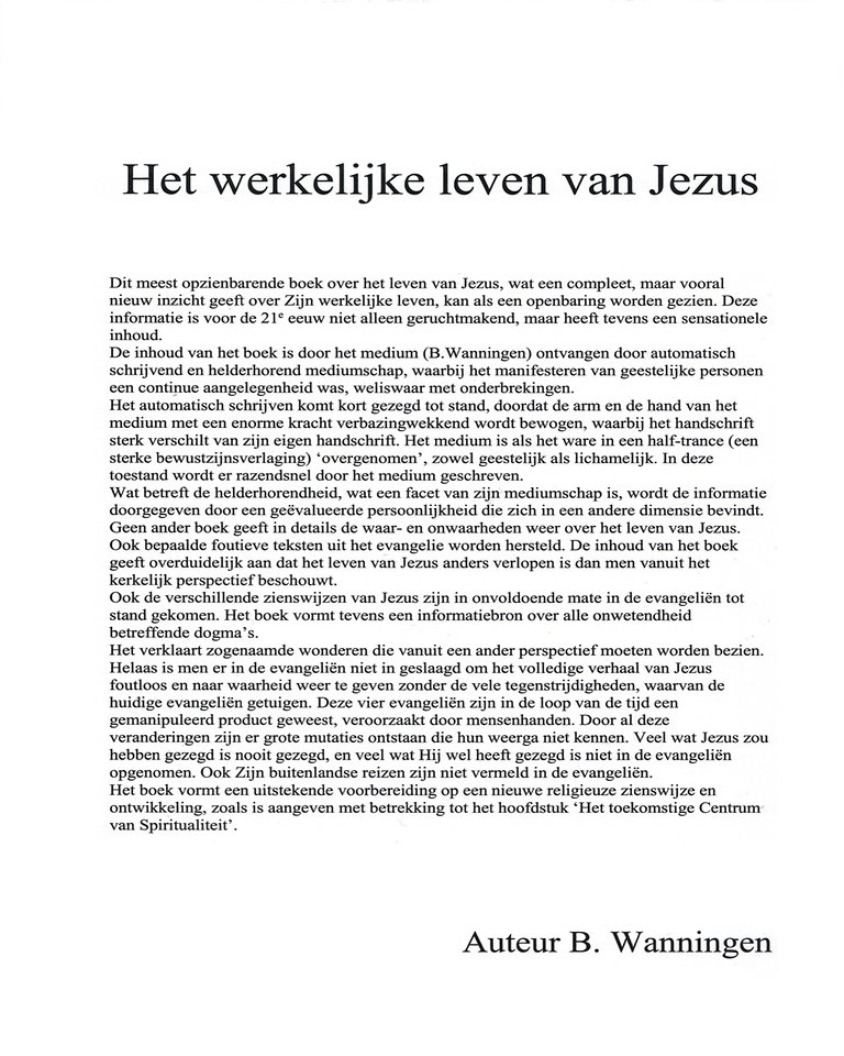 Het werkelijke leven van Jezus