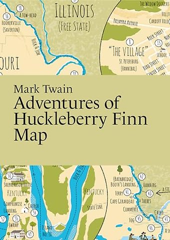 Mark Twain, Adventures of Huckleberry Finn Map