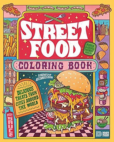 Street Food Coloring Book