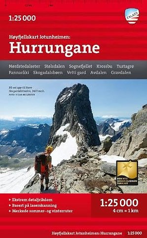 Jotunheimen: Hurrungane - Hoyfjellskart