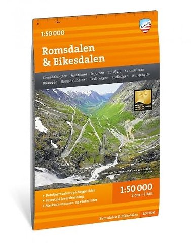Romsdalen & Eikesdalen Hiking Map