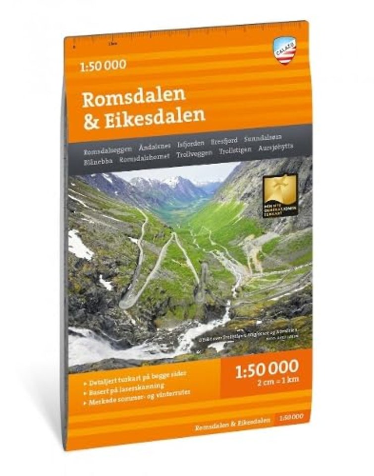 Romsdalen & Eikesdalen Hiking Map