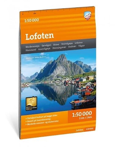 Lofoten Hiking Map - (Turkart)
