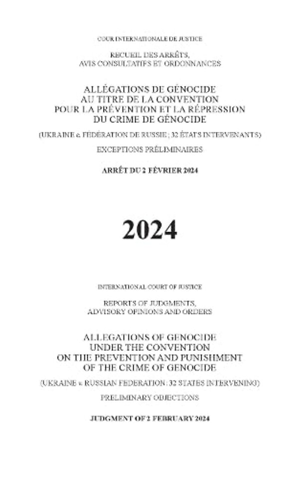 Allegations of Genocide Under the Convention on – Judgment of 2 February 2024