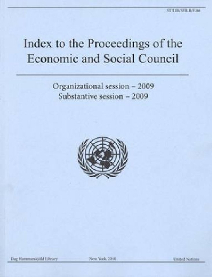 Index to Proceedings of the Economic and Social – 2009