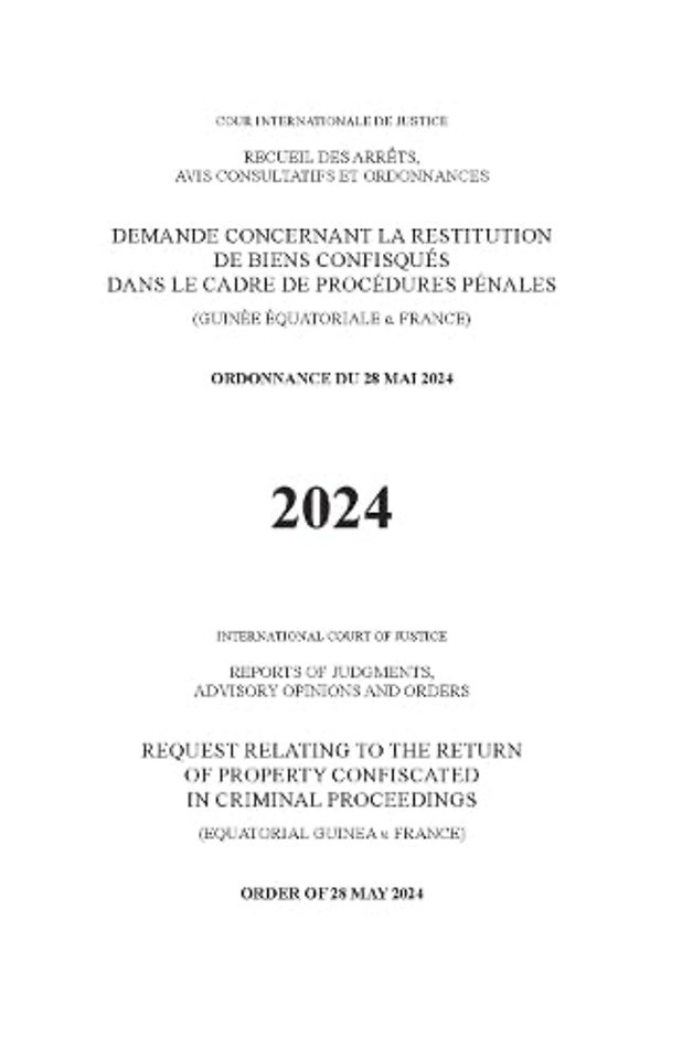 Request Relating to the Return of Property Confi – Order of 28 May 2024