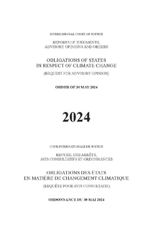 Obligations of States in Respect of Climate Chan – Order of 30 May 2024