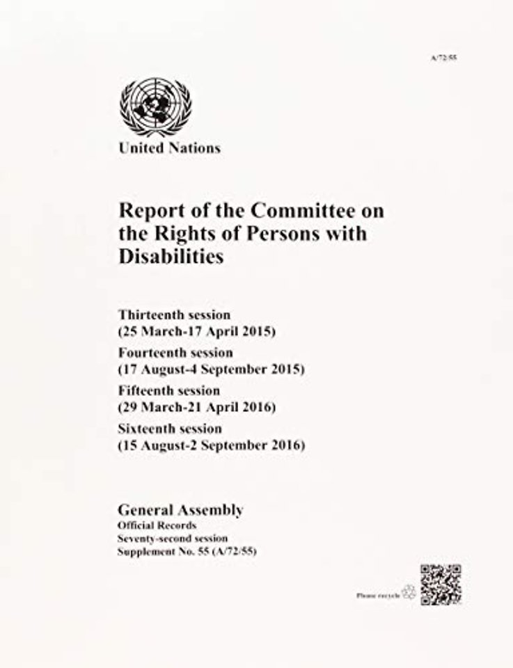 Report of the Committee on the Rights of Persons – Thirteenth (25 March–17 April 2015), Fourteenth (17 August–4 September 2015), Fifteenth (29 March–