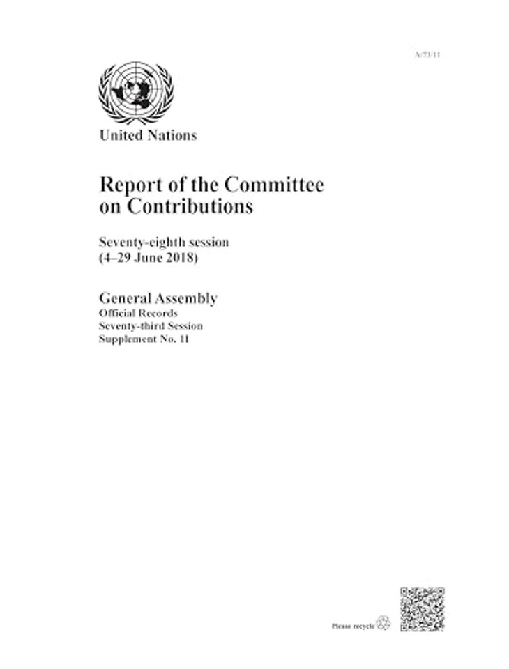 Report of the Committee on Contributions – Seventy–eighth Session (4–29 June 2018)