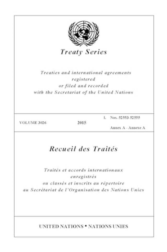Treaty Series 3026 (English/French Edition)