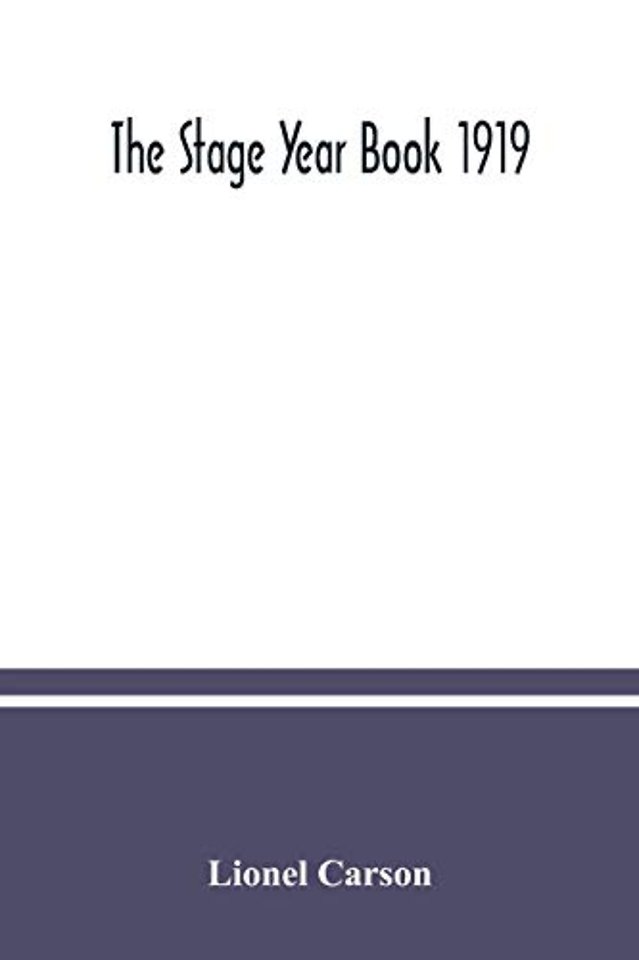 The Stage year book 1919