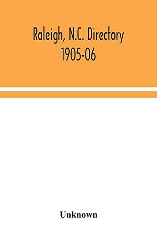 Raleigh, N.C. directory 1905-06