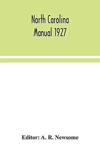 North Carolina manual 1927