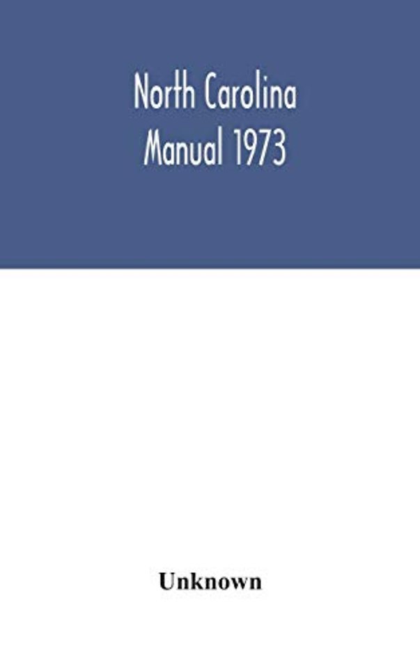 North Carolina Manual 1973