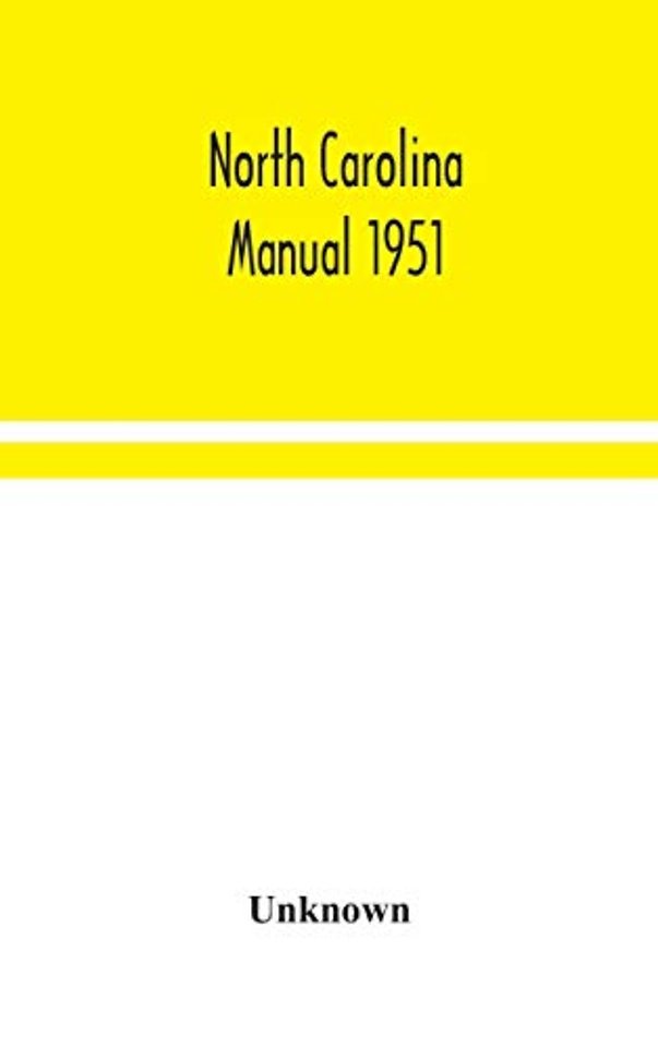 North Carolina Manual 1951