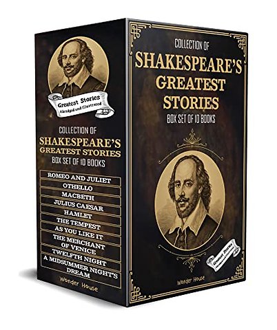 Collection of Shakespeare's Greatest Stories (Box Set of 10 Books) for Children