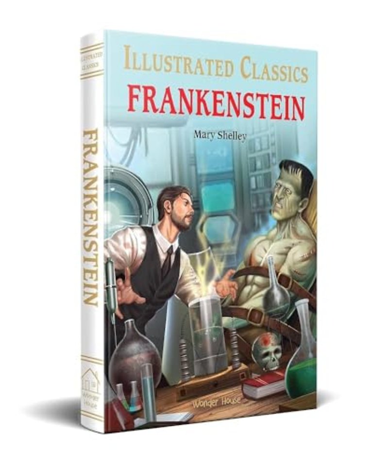 Frankenstein for Kids : illustrated Children Classics English Novel with Review Questions