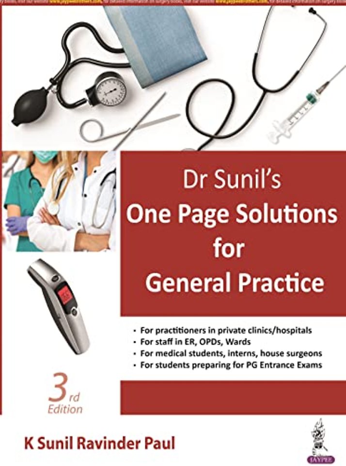 Dr Sunil's One Page Solutions for General Practice