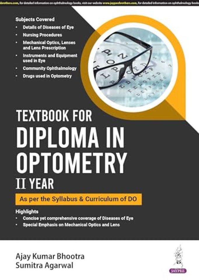 Textbook for Diploma in Optometry II Year