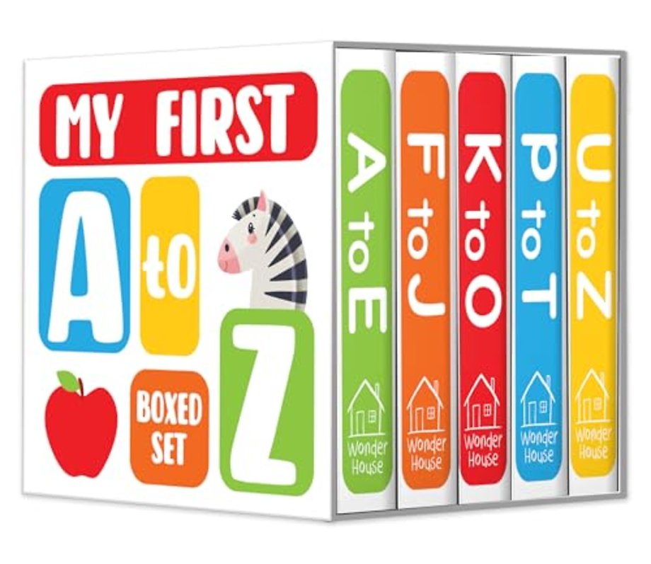 My first A to Z Boxed Set of 5 books (Mini Board Books)