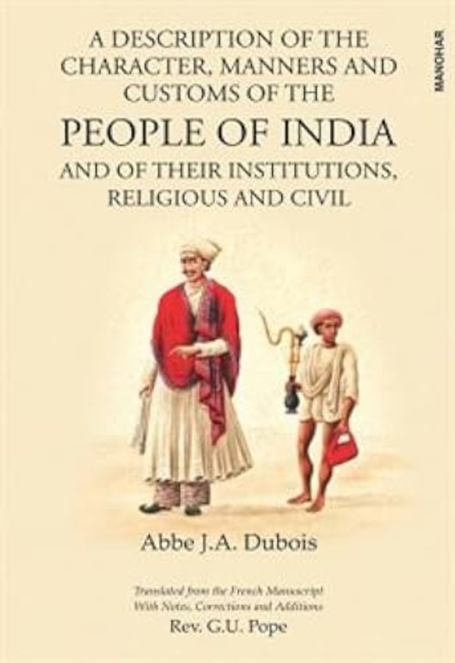 A Description of the Character, Manners and Cust – And of Their Institutions, Religious and Civil