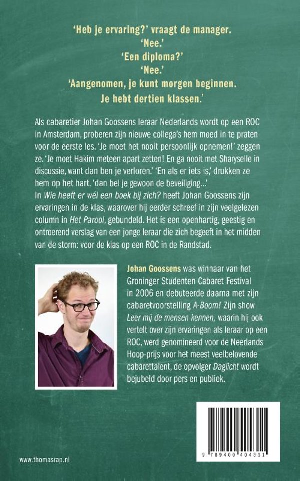 Wie heeft er wél een boek bij zich?